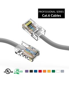 1Ft Cat6 UTP Ethernet Network Non Booted Cable Gray