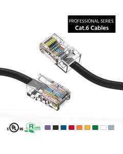 2Ft Cat6 UTP Ethernet Network Non Booted Cable Black