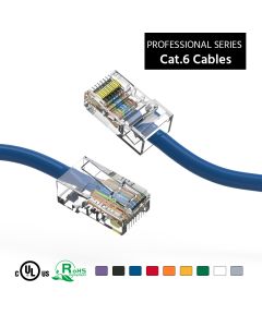 2Ft Cat6 UTP Ethernet Network Non Booted Cable Blue
