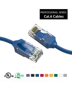 1Ft Cat.6 28AWG Slim Ethernet Network Cable Blue