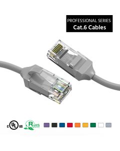 1.5Ft Cat.6 28AWG Slim Ethernet Network Cable Gray