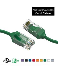 10Ft Cat.6 28AWG Slim Ethernet Network Cable Green