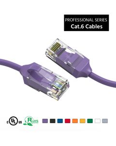 10Ft Cat.6 28AWG Slim Ethernet Network Cable Purple