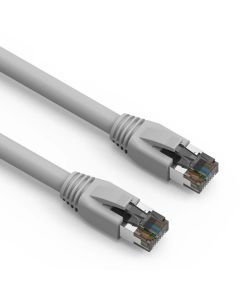 0.5Ft Cat.8 S/FTP Ethernet Network Cable Gray 24AWG