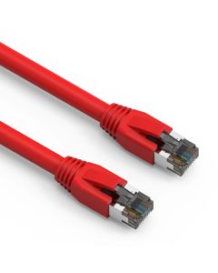 0.5Ft Cat.8 S/FTP Ethernet Network Cable Red 24AWG