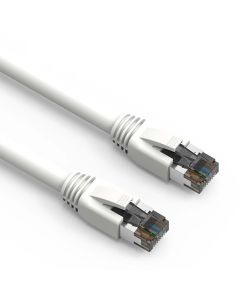 0.5Ft Cat.8 S/FTP Ethernet Network Cable White 24AWG