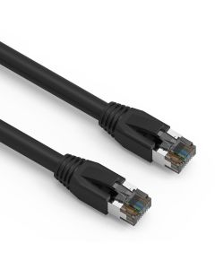 2Ft Cat.8 S/FTP Ethernet Network Cable Black 24AWG