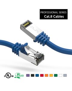 0.5Ft Cat.8 S/FTP Ethernet Network Cable Blue 26AWG