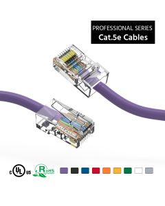 3Ft Cat5E UTP Ethernet Network Non Booted Cable Purple