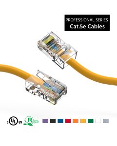 25Ft Cat5E UTP Ethernet Network Non Booted Cable Yellow