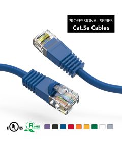 1Ft Cat5E UTP Ethernet Network Booted Cable Blue