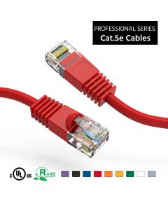 30Ft Cat5E UTP Ethernet Network Booted Cable Red