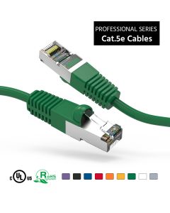 3Ft Cat5E Shielded (FTP) Ethernet Network Booted Cable Green