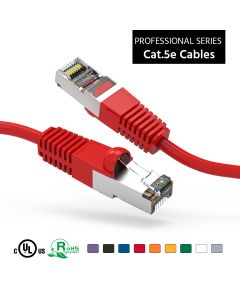 3Ft Cat5E Shielded (FTP) Ethernet Network Booted Cable Red