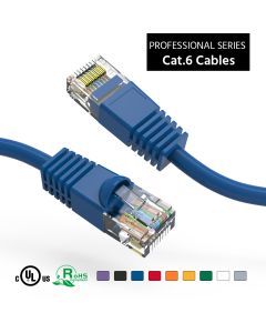 2Ft Cat6 UTP Ethernet Network Booted Cable Blue
