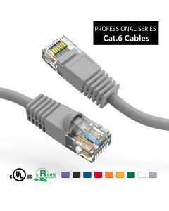 3Ft Cat6 UTP Ethernet Network Booted Cable Gray
