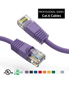 3Ft Cat6 UTP Ethernet Network Booted Cable Purple
