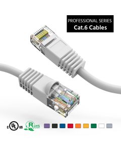 3Ft Cat6 UTP Ethernet Network Booted Cable White