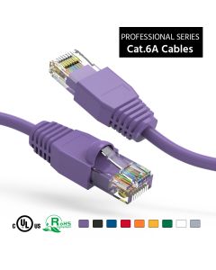 6Ft Cat6A UTP Ethernet Network Booted Cable Purple