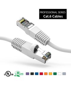 4Ft Cat6 Shielded (SSTP) Ethernet Network Booted Cable White