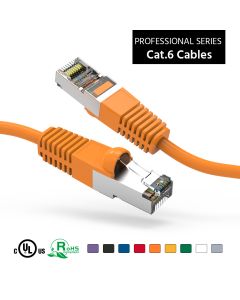 1Ft Cat6 Shielded (SSTP) Ethernet Network Booted Cable Orange