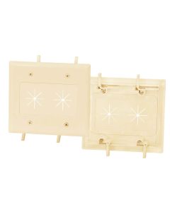 Cable Plate with Flexible Opening 2-Gang Ivory