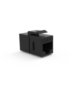 Cat.5E Inline Coupler w/Keystone Latch Black