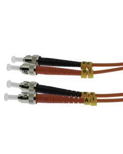 2m ST/UPC-ST/UPC OM1 Multimode Duplex OFNR OFNR 2.0mm Fiber Optic Patch Cable