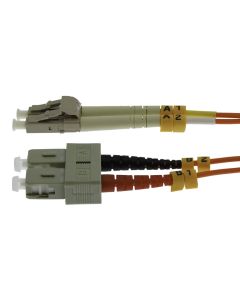 5m LC/UPC SC/UPC OM1 Multimode Duplex Fiber Optic Patch Cable