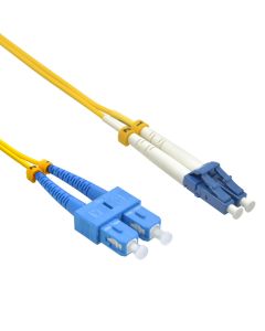 1m LC/UPC-SC/UPC Singlemode Duplex OFNR 2.0mm Fiber Optic Patch Cable
