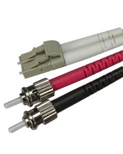 1m LC/UPC ST/UPC OM2 Multimode Duplex OFNR Fiber Optic Patch Cable
