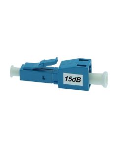 LC/UPC SM Attenuator F-M 15dB Plastic Blue