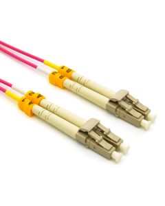 2m LC/UPC-LC/UPC OM4 Multimode Duplex Erika Violet Fiber Optic Patch Cable