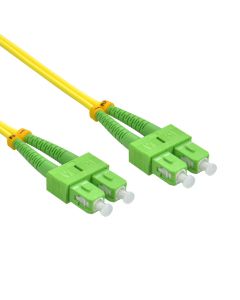 3m SC/APC-SC/APC Singlemode Duplex OFNR 2.0mm Fiber Optic Patch Cable