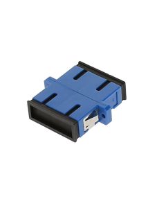 SC/UPC Singlemode Duplex Fiber Optic Coupler with Flange, Blue