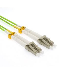 1m LC/UPC-LC/UPC OM5 Multimode Duplex LSZH 2.0mm Green Fiber Optic Patch Cable