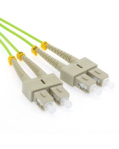 1m SC/UPC-SC/UPC OM5 Multimode Duplex Green Fiber Optic Patch Cable