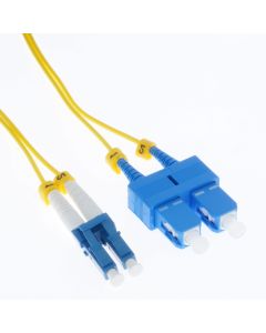 5m LC/UPC-SC/UPC Singlemode Duplex 1.6mm Slim Fiber Optic Patch Cable with Short Boot