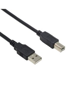 10Ft A-Male to B-Male USB2.0 Cable Black