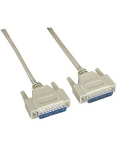 15Ft DB25 M/M Serial Cable 25C Straight
