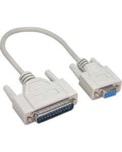 10Ft DB9-F/DB25-M Null Modem Cable