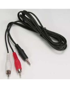 6Ft 3.5mm Stereo Plug to 2xRCA-M Cable