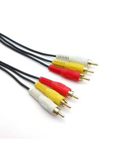 6Ft RCA M/M x 3 Audio/Video Cable Gold Plated