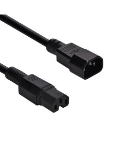 10Ft Power Cord C14 to C15 Black/ SJT 14/3