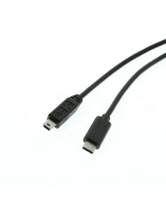 USB 2.0 Type-C Male to 2.0 Mini-B Male 36 inch USB Cable