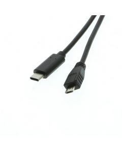 1 Meter USB 2.0 Type-C Male to Micro-B Male USB Cable