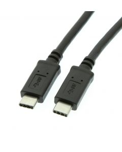 3ft Black USB 3.1 Type-C to C Male USB Connector Cable