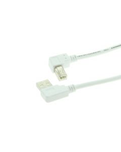 Right angle type-A to right angle type-B USB 2.0 cable